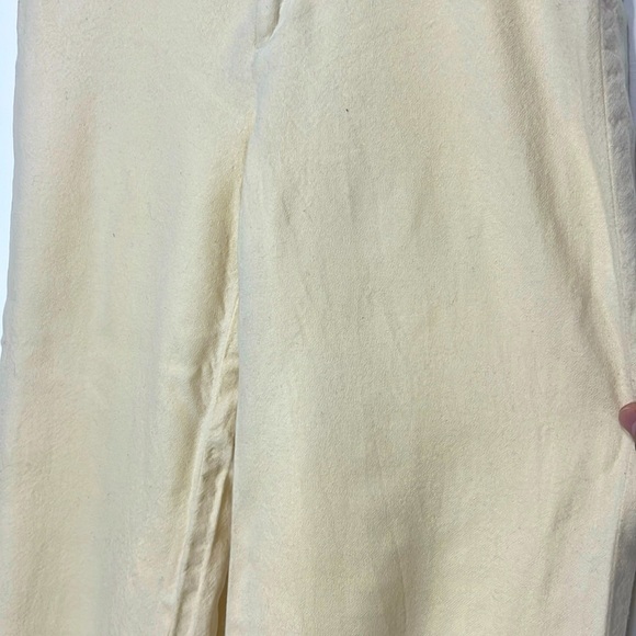 !SOLD! BANANA REPUBLIC Jacks on Fit US 2 Wideleg Beige Wool Soft Straight Cut - Picture 3 of 9
